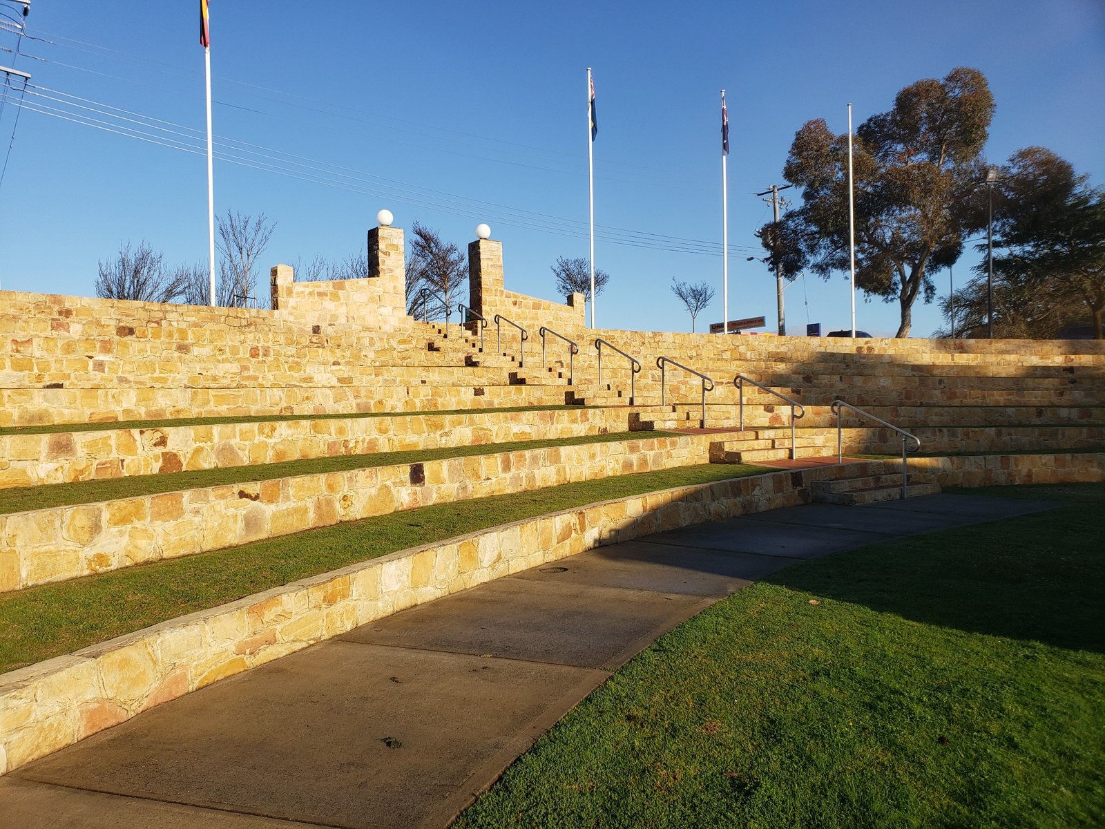 Local community stonework after cleaning